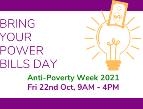 Anti-Poverty Week 2021 – Bring your power bills day!